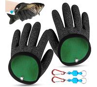 Vulevirtue 2 Pezzi Guanti Pesca,Guanto Pesca Impermeabile Guanto da Caccia Resistenti Ai Morsi Dei Predatori Guanti Per La Pulizia Dei Pesci con Chiusura Antitaglio e Magnetica per La Pesca Carnivora