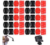 Vulevirtue, 40PCS Adesivo Attacchi Piatti e Curvi, Adesivi 3M Gopro e Camera, Supporti Curvi e Piatti per GOPRO Hero Session/4/3/3 +/2