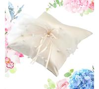 Vulevirtue Cuscino Portafedi Cuscino per Fedi Nuziali Anello Nuziale Cuscino come per Anelli Nuziali per Proposte di Matrimonio, Cerimonie Forniture per La Decorazione della Festa Nuziale（15x15cm）