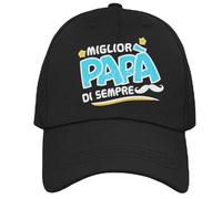 Vulfire Cappello papà Uomo - Miglior papà di Sempre - Regalo Festa del papà Compleanno Originale Idee Regali per Lui per Natale Taglia Unica con Visiera Miglior papà di Sempre