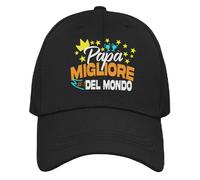 Vulfire Cappello papà Uomo - Miglior papà di Sempre - Regalo Festa del papà Compleanno Originale Idee Regali per Lui per Natale Taglia Unica con Visiera Miglior papà di Sempre (Nero 2)