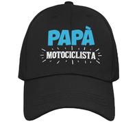 Vulfire Cappello papà Uomo Regalo Compleanno Originale Idee Regali per Lui per Natale Taglia Unica Cappello Nero con Visiera papà Motociclista (Nero)