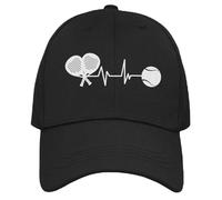 Vulfire Cappello Uomo Battito Padel - Compleanno Natale - Originale Idee Regali per Lui Taglia Unica con Visiera - Accessorio Sportivo per Amanti del Padel (IT, Testo, Taglia Unica, Battito Nero)