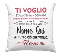 Vulfire Coppia Cuscino da Personalizzare Regalo Anniversario originale Idee Regali per lei e per lui Natale moglie e marito, Regalo fidanzati - con Imbottitura (40_x_40_cm, Bianco)