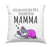 Vulfire Federa Cuscino Ufficiale per il Pisolino della Mamma - Idea Regalo Originali per Mamma - Compleanno Natale Festa della Mamma - Arredamento Casa, Arredo Divano Letto - senza Imbottitura