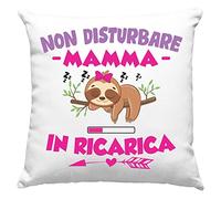 Vulfire Federa per Cuscino Mamma Speciale, Idea Regalo di Compleanno Originale, Frase Divertente, Non disturbare Madre in ricarica, Divano Letto - senza Imbottitura (40_x_40_cm, Mamma)