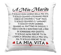 Vulfire Federa per cuscino Marito Speciale, Idea Regalo di Compleanno Originale, Frasi D'amore, Arredamento Casa Divano Letto - senza Imbottitura (40_x_40_cm, A mio Marito 2)