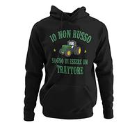 Vulfire Felpa con Cappuccio Io Non Russo Sogno di Essere Un Trattore, Felpe Tumblr Uomo, Maglia Divertente Russare, Abbigliamento Trattori, Felpe Trattori Ragazzo, Idea Regalo Trattore (XL, Nero 1)