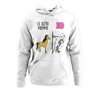 Vulfire Felpa con Cappuccio Mamma Divertente, Maglietta Donna Le Altre Mamme, Io. Regalo Donna Anniversario, Regalo Nascita Bimba, Idee Regali Neo Mamma, Felpa Festa della Mamma (Bianco, M)