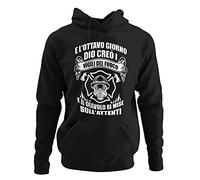 Vulfire Felpa con Cappuccio Unisex E L'ottavo Giorno Dio Creò I Vigili del Fuoco, Felpe Pompieri Uomo Donna, Abbigliamento Antincendio, Felpa Pompieri Pile Uomo, Regalo Vigile del Fuoco (Nero, XXL)