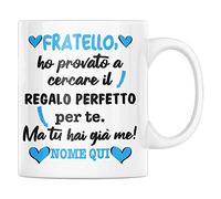 Vulfire Fratello Tazza Regalo Uomo Compleanno Idea Originale Idee Regali per Lui per Natale, Regalo Perfetto Sono io (Fratello, Ceramica)