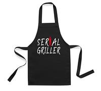 Vulfire Grembiule Barbecue Serial Griller Regalo simpatico con scritta per Chi AMA Grigliare BBQ Idee divertenti Griglia (Nero, 3)