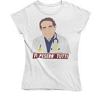 Vulfire Maglietta Donna Dr Nowzaradan VI peserò Tutti. Dr nowzaradan Maglietta. Simpatica Idea Regalo Compleanno. Dr Nozzy t-Shirt (Bianco, M)