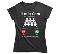 Vulfire Maglietta Donna Il Mio Coro Sta chiamando (Nero, M)