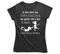 Vulfire Maglietta Donna Io Non Sono Una tipa gelosa (Nero, M)