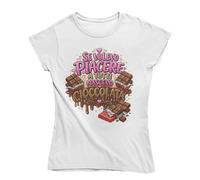 Vulfire Maglietta Donna Se Volevo Piacere A Tutti Nascevo Cioccolata Idee Regalo Simpatiche e Divertenti per Compleanno Idee Regalo Originali per Lei Natale (IT, Testo, XS, Regular, Regular, Bianco)