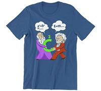 Vulfire Maglietta Einstein Uomo, Albert Einstein T-Shirt Pitagora, Maglia Filosofia Pythagoras Vs Einstein Idea Regalo Appassionati