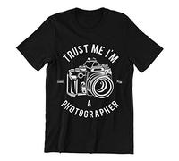 Vulfire Maglietta Uomo Credimi Sono Un Fotografo (Nero, L)