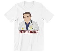 Vulfire Maglietta Uomo Dr Nowzaradan VI peserò Tutti. Dr nowzaradan Maglietta. Simpatica Idea Regalo Compleanno. Dr Nozzy t-Shirt (Bianco, M)