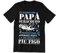 Vulfire Maglietta Uomo Io Sono Un papà subacqueo (Nero, S)