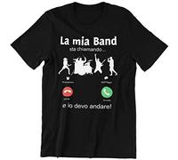 Vulfire Maglietta Uomo La mia Band Sta chiamando (Nero, L)