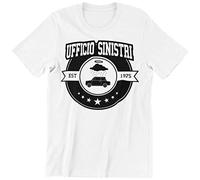 Vulfire Maglietta Uomo Ufficio sinistri EST 1975 (Bianco, M)