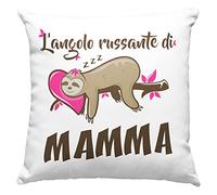 Vulfire Mamma Cuscino Regalo donna compleanno originale Idee Regali per lei per Natale festa della mamma, L'angolo russante - con Imbottitura (40_x_40_cm, Bianco)