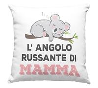 Vulfire Mamma Cuscino Regalo donna compleanno originale Idee Regali per lei per Natale festa della mamma, L'angolo russante - con Imbottitura (40_x_40_cm, Bianco)