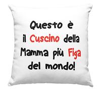 Vulfire Mamma Federa per Cuscino Regalo donna compleanno originale Idee Regali per lei per Natale festa della madre, Mamme più figa del mondo - senza Imbottitura (Mamma, 40_x_40_cm)