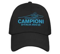 Vulfire Napoli Cappello Uomo Donna Regalo Tifoso Originale Idee Regali per Lui e per lei, per Natale Taglia Unica Cappello Nero con Visiera Sportivo Calcio (IT, Testo, Taglia Unica, Nero)