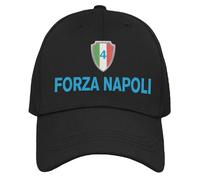 Vulfire Napoli Cappello Uomo Donna Regalo Tifoso Originale Idee Regali per Lui e per lei per Natale Taglia Unica Cappello Nero con Visiera Sportivo Calcio. (IT, Testo, Taglia Unica, Nero)