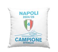 Vulfire Napoli federa cuscino regalo Tifoso originale Idee Regali per lui e per lei, pillow bianco sportivo calcio uomo donna - senza Imbottitura (40_x_40_cm, Bianco)