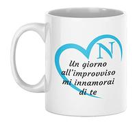 Vulfire Napoli tazza in ceramica, regalo Tifoso originale Idee Regali per lui e per lei per Natale, mug bianca, sportivo calcio uomo donna colazione (Ceramica)
