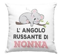 Vulfire Nonna Federa per Cuscino Regalo donna compleanno originale Idee Regali per lei per Natale festa dei Nonni, L'angolo russante di Nonna - senza Imbottitura (40_x_40_cm, Bianco)