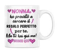 Vulfire Nonna Tazza Regalo Donna Compleanno Idea Originale Idee Regali per lei per Natale Festa della Mamma, Miglior Regalo Sono io (Nonna, Ceramica)