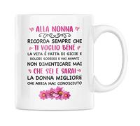 Vulfire Nonna Tazza Regalo donna compleanno Idea originale Idee Regali per lei per Natale festa della mamma, Alla Nonna Ti Voglio Bene (Nonna, Ceramica)