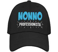 Vulfire Nonno Cappello Uomo Regalo Compleanno Originale Idee Regali per Lui per Natale Taglia Unica Cappello Nero con Visiera Nonno Professionista (Nero)