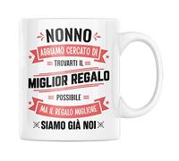 Vulfire Nonno Tazza Regalo uomo compleanno Idea originale Idee Regali per lui per Natale festa del Papà, Miglior Regalo siamo noi (Nonno, ceramica)