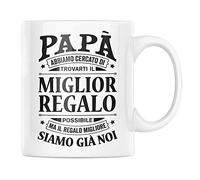 Vulfire Papà Tazza Regalo uomo compleanno Idea originale Idee Regali per lui per Natale festa del Papà, Miglior regalo siamo noi (Papà, ceramica)
