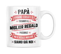 Vulfire Papà Tazza Regalo uomo compleanno Idea originale Idee Regali per lui per Natale festa del Papà, Con Dedica Speciale, Miglior regalo siamo già noi (Papà, ceramica)