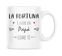 Vulfire Papà Tazza Regalo uomo compleanno Idea originale Idee Regali per lui per Natale Fortuna un Papà come te