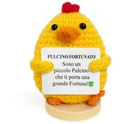 Vulfire Pulcino Fortunato Regalo Originale e Divertente per lui Idea Simpatica per lei Portafortuna Famiglia, Amici, Colleghi Compleanno Natale Uomo Donna Peluche Motivazionale (Pulcino Portafortuna)