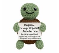 Vulfire Tartaruga Fortunata Regalo fatto a mano Originale e Divertente per lui Idea Simpatica per lei tartarughe Portafortuna Famiglia, Amici, Colleghi Compleanno Natale Peluche (Tartaruga Fortunata)