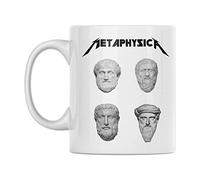 Vulfire Tazza in Ceramica Metaphysica, Tazza Colazione Filosofia, Regalo Laurea Amica, Tazze Divertenti Sigmund Freud, Tazza Colazione Tisana, Latte, Caffe, Socrate Platone (Bianco, Ceramica)