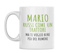 Vulfire Tazza Personalizzabile Russi come un Trattore Idee Regalo Simpatiche Uomo Donna Compleanno Anniversario Idee regali originale per lui e lei Natale Colazione Cucina (Ceramica Bianco)