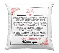 Vulfire Zia Cuscino Regalo donna compleanno originale Idee Regali per lei per Natale festa degli zii, regalo per zia - con Imbottitura - con Imbottitura (Zia Noi, 40_x_40_cm)