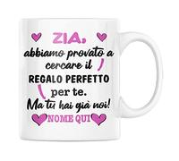 Vulfire Zia Tazza Regalo Donna Compleanno Idea Originale Idee Regali per lei per Natale Festa della Mamma, Miglior Regalo Siamo Noi. (Zia (Noi), Ceramica)