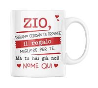 Vulfire Zio Tazza in Ceramica Abbiamo cercato il regalo migliore Personalizzabile, Regalo Festa degli zii, Festa degli zii, Idee Regalo Zio, Colazione caffè (Zio (noi), ceramica)