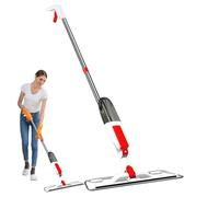Vulgaria spray a terra - Pulizia di pavimenti asciutti bagnati, mop spray multifunzionale senza per soggiorno, dormitorio, garage, casa, potenza di pulizia regolabile della sua