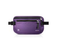 VULKIT Marsupio Portasoldi per Uomo e Donna Porta Passaporto RFID Portadocumenti da Viaggio Borsa Antifurto Sotto Copertura per Passaporti, Carte e Telefono - Viola